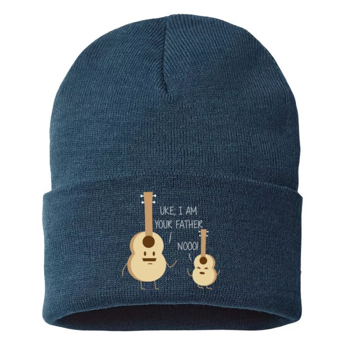 Uke I Am Your Father Ukulele Guitar Sustainable Knit Beanie