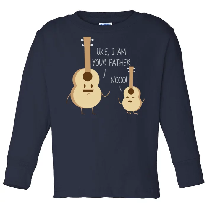 Uke I Am Your Father Ukulele Guitar Toddler Long Sleeve Shirt