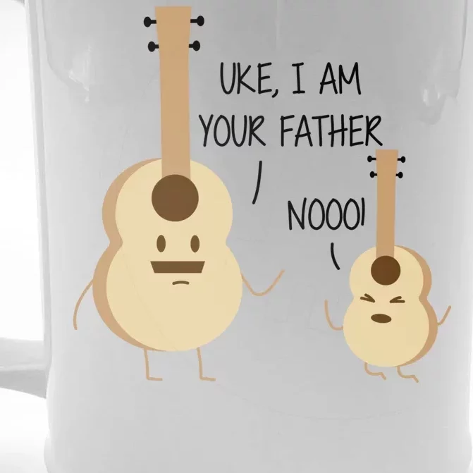 Uke I Am Your Father Ukulele Guitar Front & Back Beer Stein