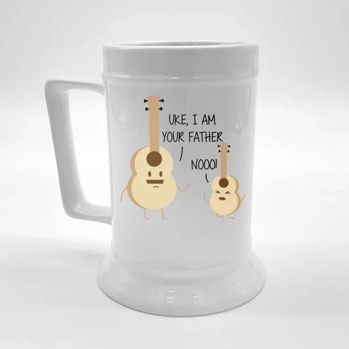 Uke I Am Your Father Ukulele Guitar Front & Back Beer Stein