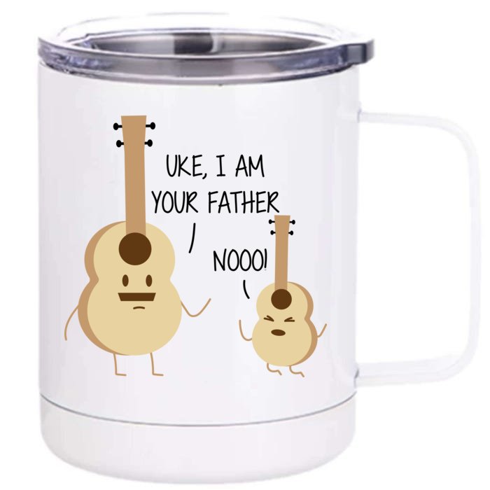 Uke I Am Your Father Ukulele Guitar Front & Back 12oz Stainless Steel Tumbler Cup