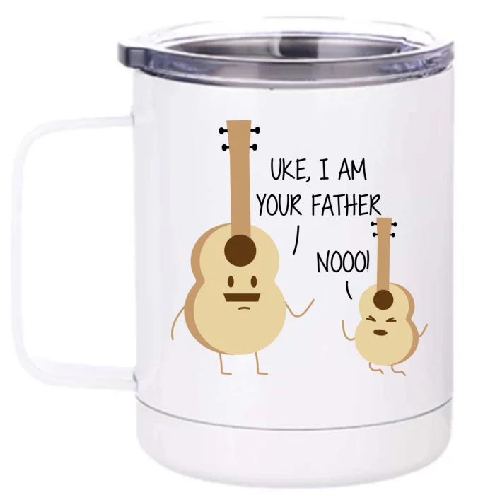 Uke I Am Your Father Ukulele Guitar Front & Back 12oz Stainless Steel Tumbler Cup