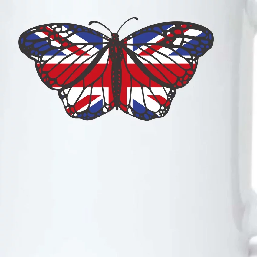 United Kingdom Flag Butterfly Black Color Changing Mug