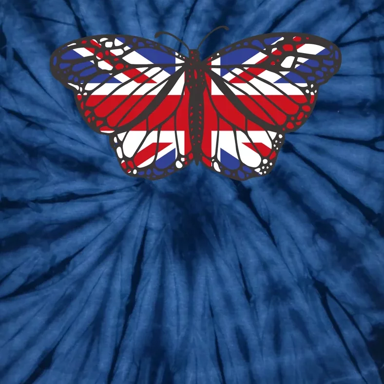 United Kingdom Flag Butterfly Tie-Dye T-Shirt