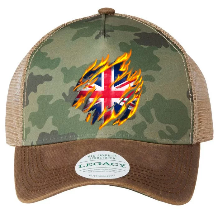 United Kingdom Flame Flag Legacy Tie Dye Trucker Hat