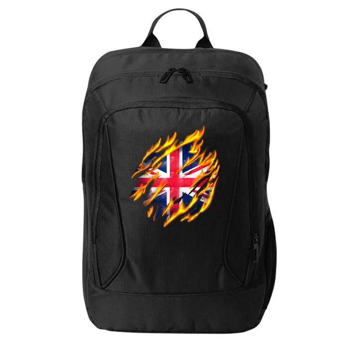 United Kingdom Flame Flag City Backpack