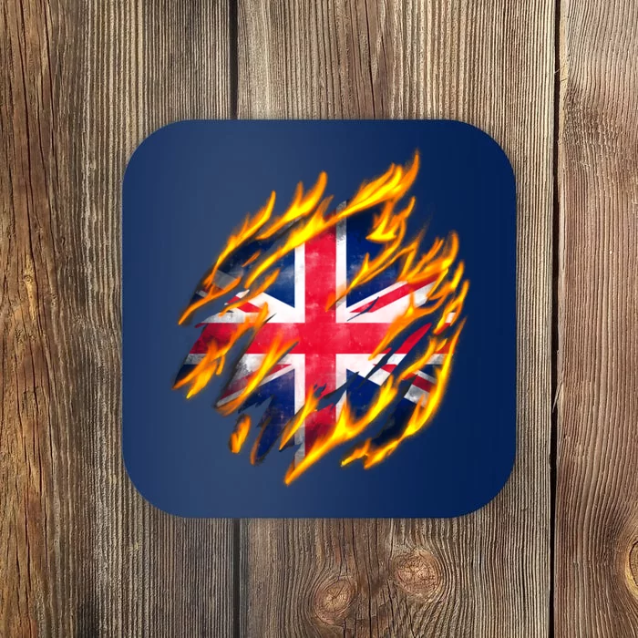 United Kingdom Flame Flag Coaster