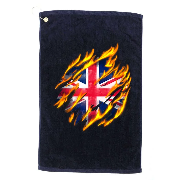 United Kingdom Flame Flag Platinum Collection Golf Towel