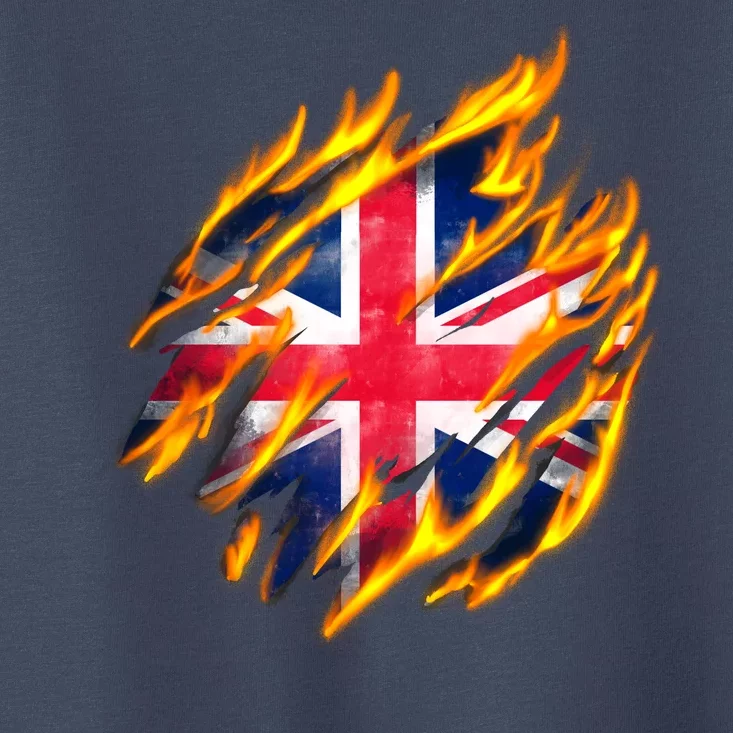 United Kingdom Flame Flag Toddler T-Shirt