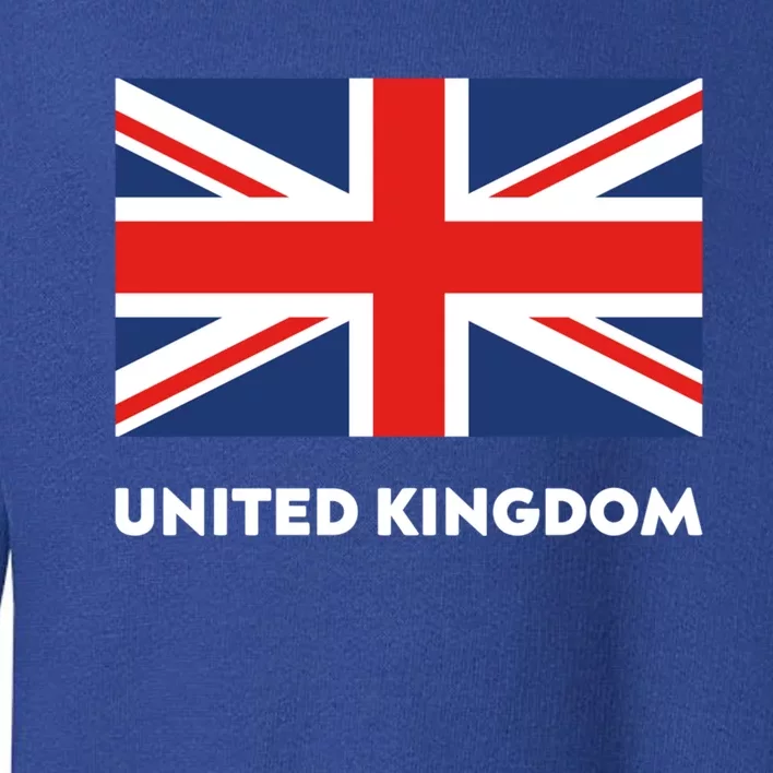 United Kingdom Flag White Blue And Red England Union Jack Great Gift Toddler Sweatshirt