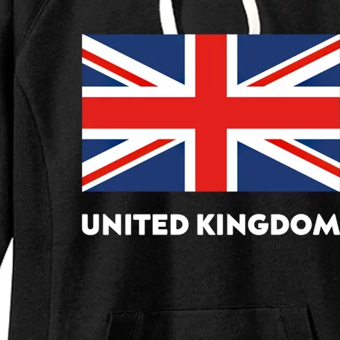 United Kingdom Flag White Blue And Red England Union Jack Gift Women's Fleece Hoodie