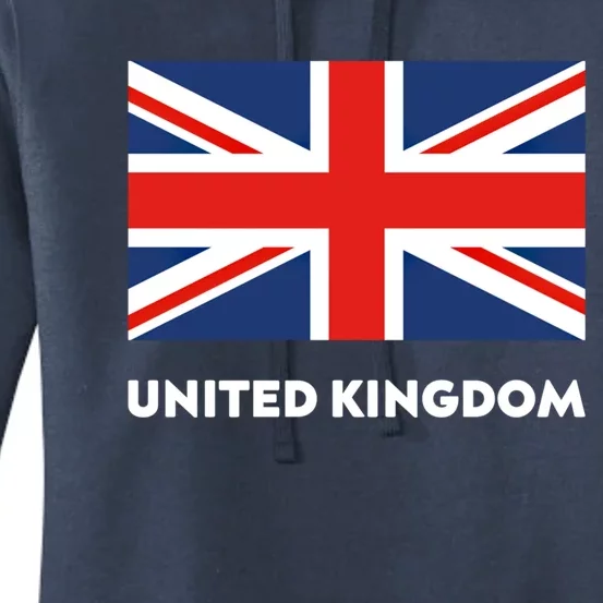 United Kingdom Flag White Blue And Red England Union Jack Gift Women's Pullover Hoodie