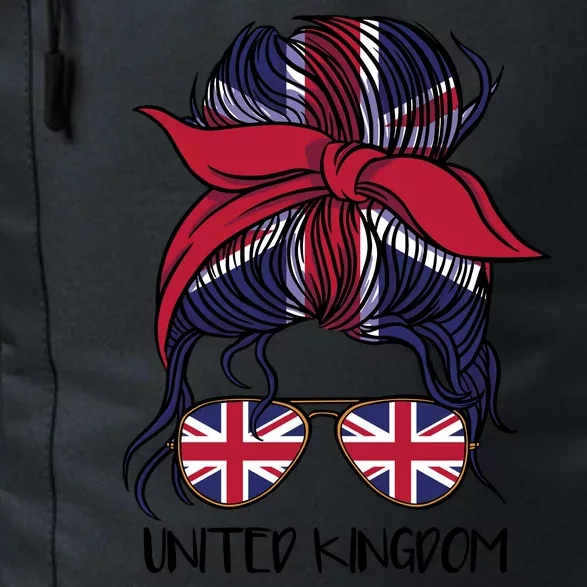 United Kingdom Flag Messy Girl Bun Daily Commute Backpack