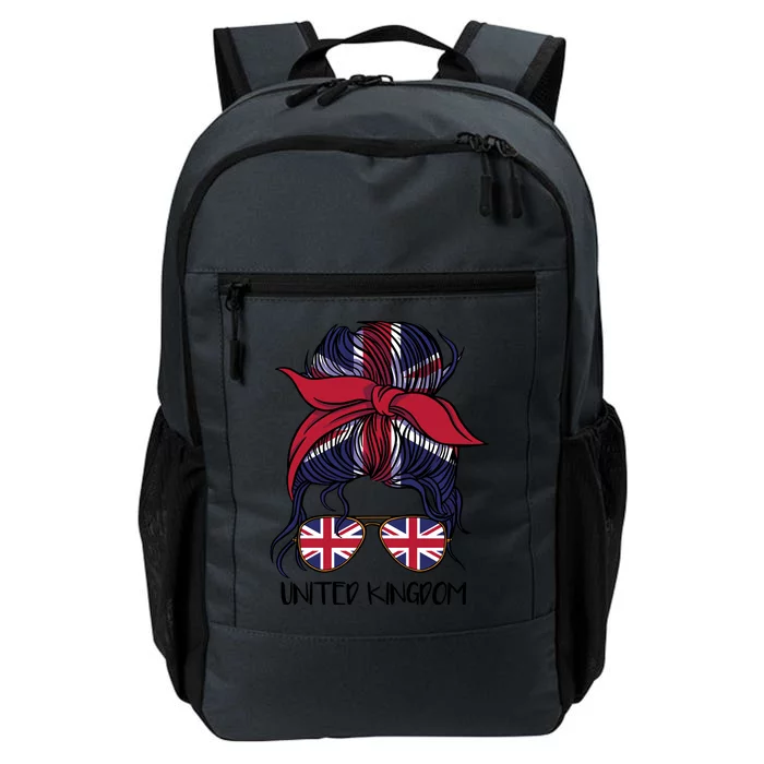 United Kingdom Flag Messy Girl Bun Daily Commute Backpack