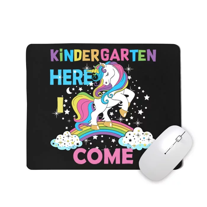 Unicorn Kindergarten Here I Come School Kindergarten Girl Mousepad