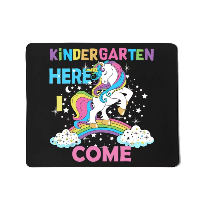 Unicorn Kindergarten Here I Come School Kindergarten Girl Mousepad