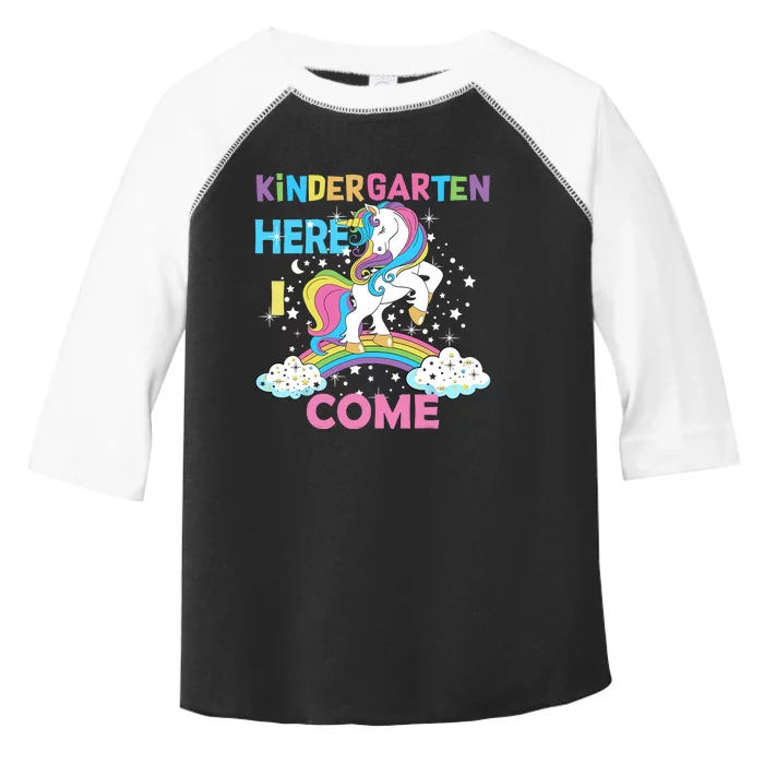 Unicorn Kindergarten Here I Come School Kindergarten Girl Toddler Fine Jersey T-Shirt