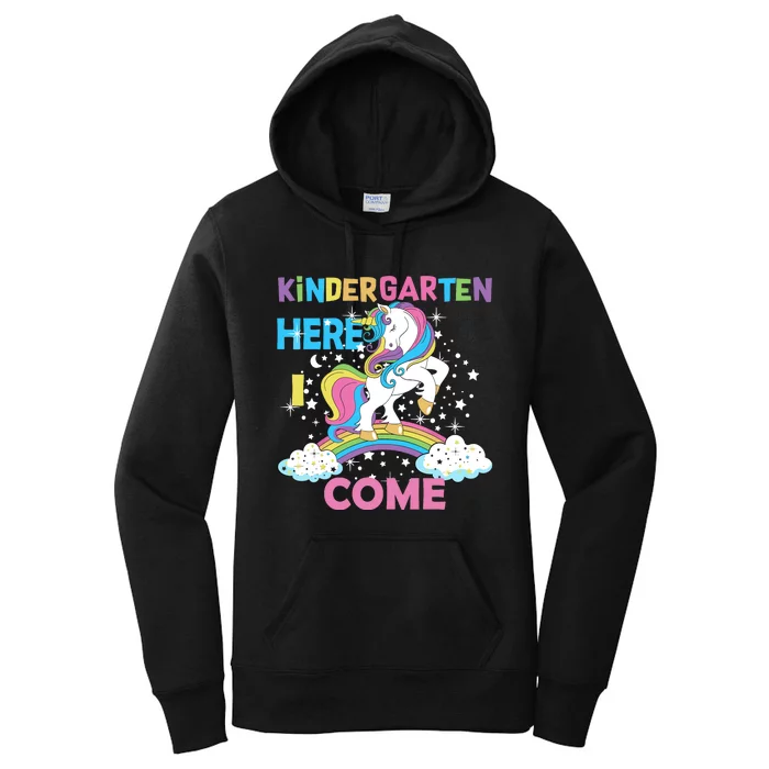 Unicorn Kindergarten Here I come School Kindergarten Girl Women's Pullover Hoodie