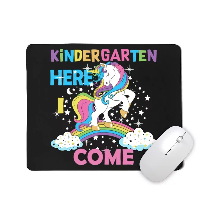 Unicorn Kindergarten Here I come School Kindergarten Girl Mousepad