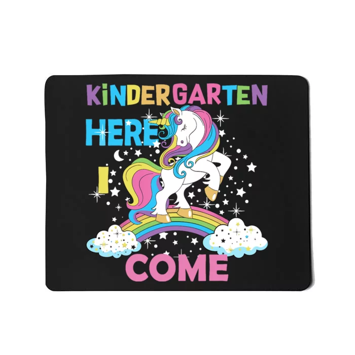 Unicorn Kindergarten Here I come School Kindergarten Girl Mousepad