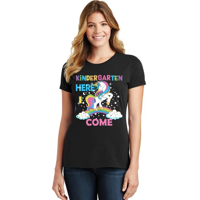 Unicorn Kindergarten Here I come School Kindergarten Girl Women's T-Shirt