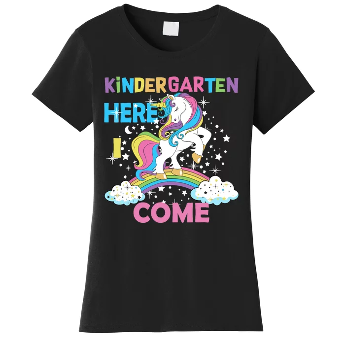 Unicorn Kindergarten Here I come School Kindergarten Girl Women's T-Shirt