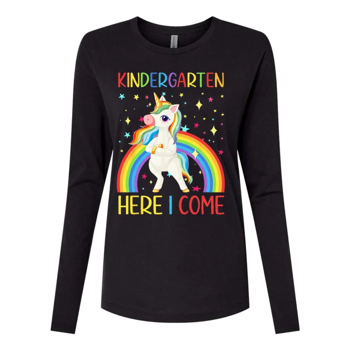 Unicorn Kindergarten Here I Come School Girl Back To School Womens Cotton Relaxed Long Sleeve T-Shirt