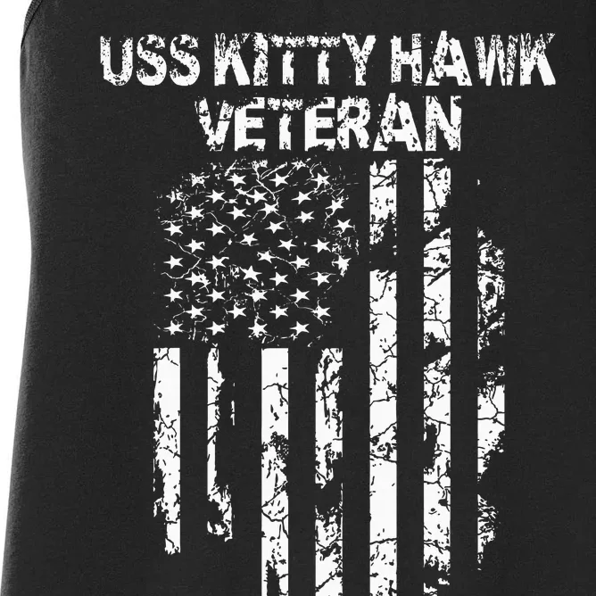 Uss Kitty Hawk Veteran Women's Racerback Tank