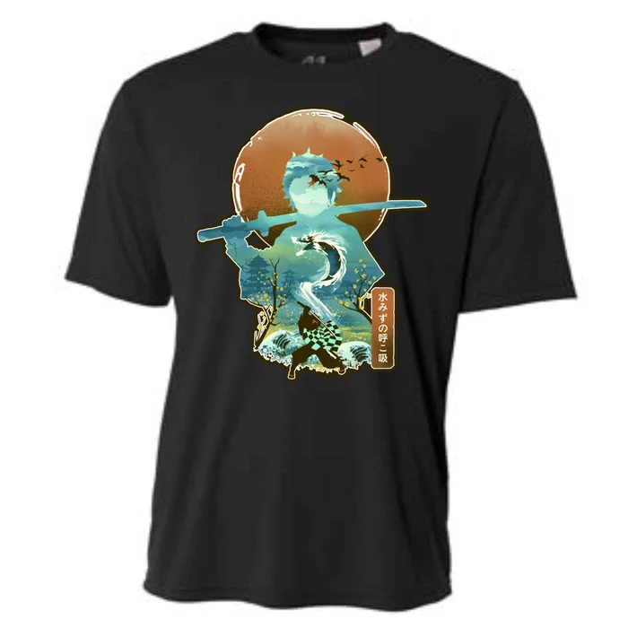 Ukiyo Breath Of Water Samurai Cooling Performance Crew T-Shirt