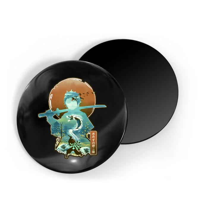 Ukiyo Breath Of Water Samurai Magnet