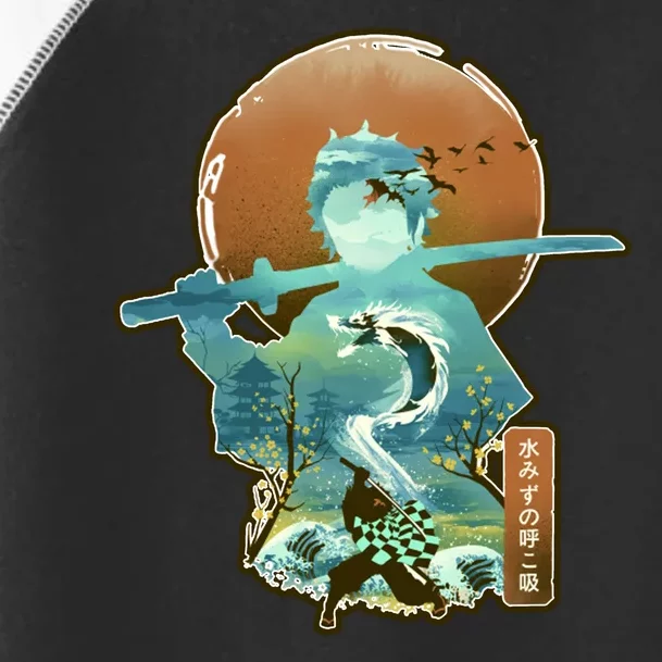 Ukiyo Breath Of Water Samurai Toddler Fine Jersey T-Shirt