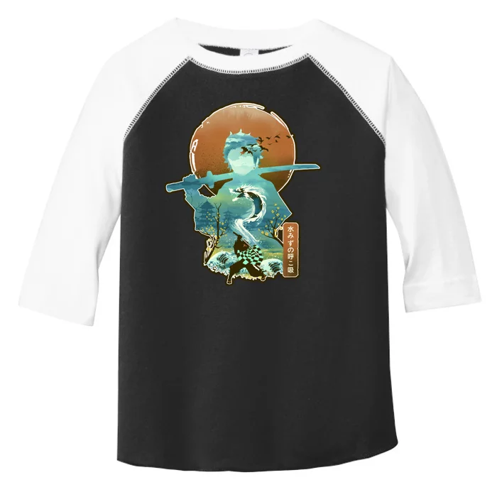 Ukiyo Breath Of Water Samurai Toddler Fine Jersey T-Shirt