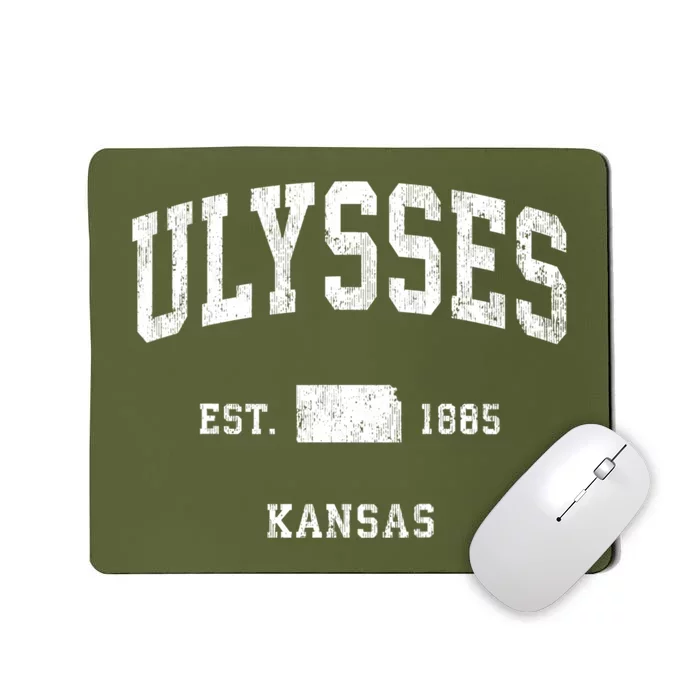 Ulysses Kansas Ks Vintage Athletic Sports Mousepad