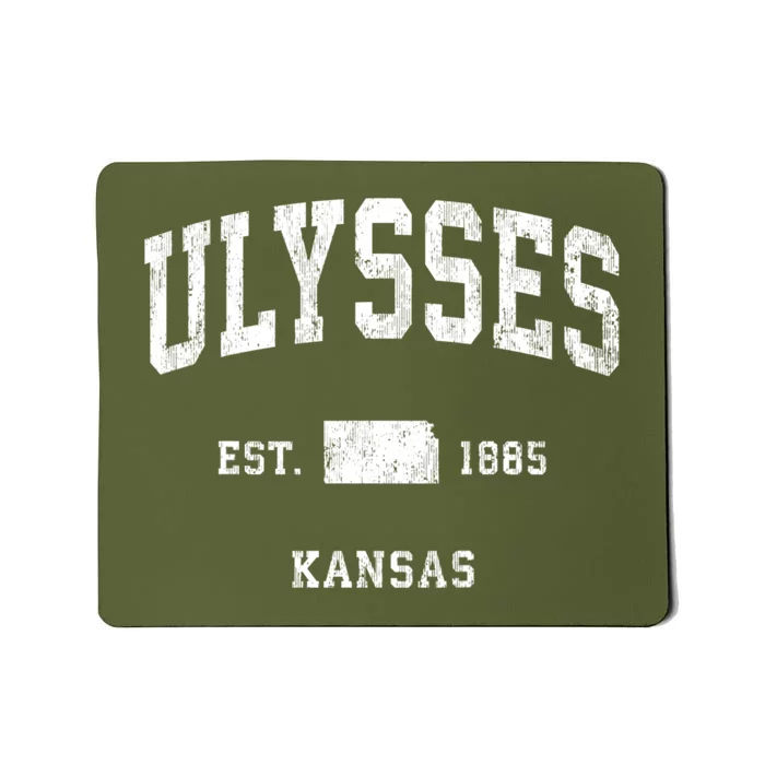 Ulysses Kansas Ks Vintage Athletic Sports Mousepad