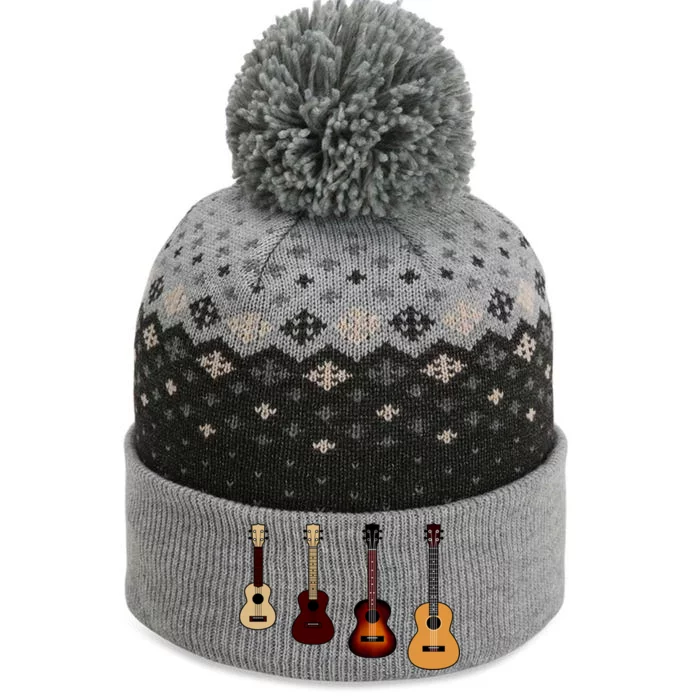 Ukulele Quad The Baniff Cuffed Pom Beanie