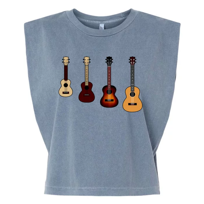 Ukulele Quad Garment-Dyed Women's Muscle Tee