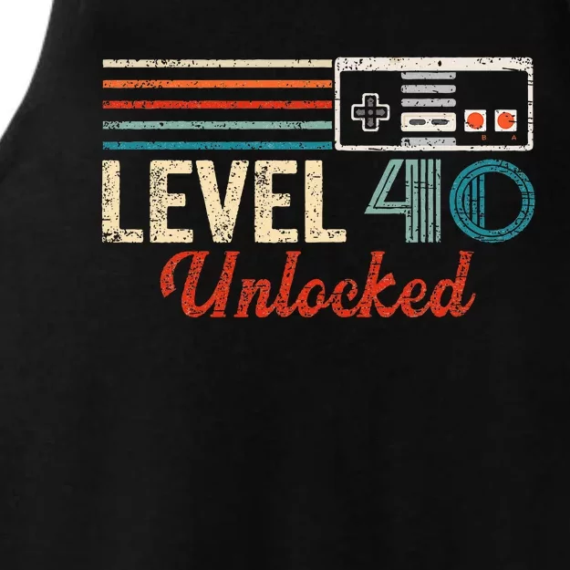 Unlocked Level 40 Birthday Video Game Controller Ladies Tri-Blend Wicking Tank