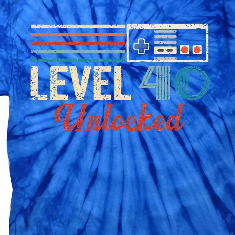 Unlocked Level 40 Birthday Tie-Dye T-Shirt