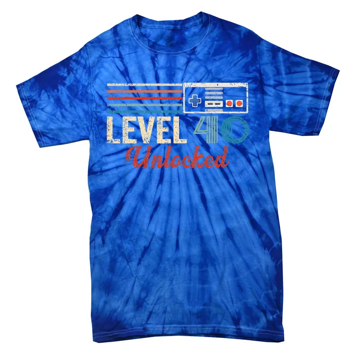 Unlocked Level 40 Birthday Tie-Dye T-Shirt