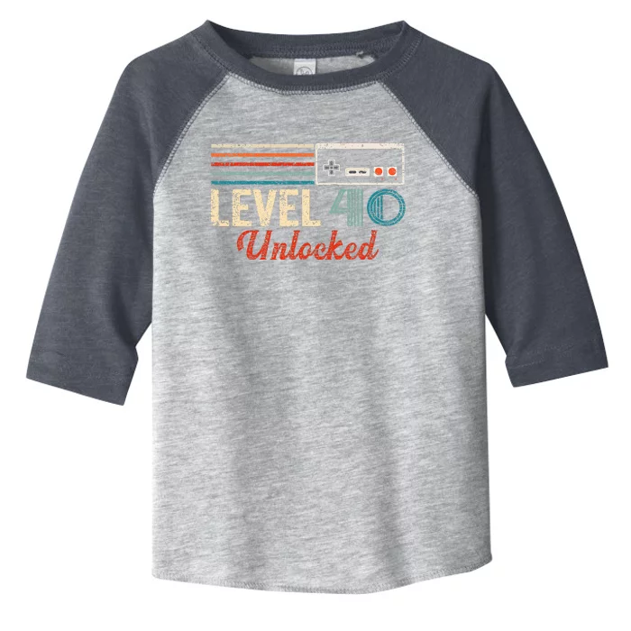 Unlocked Level 40 Birthday Toddler Fine Jersey T-Shirt