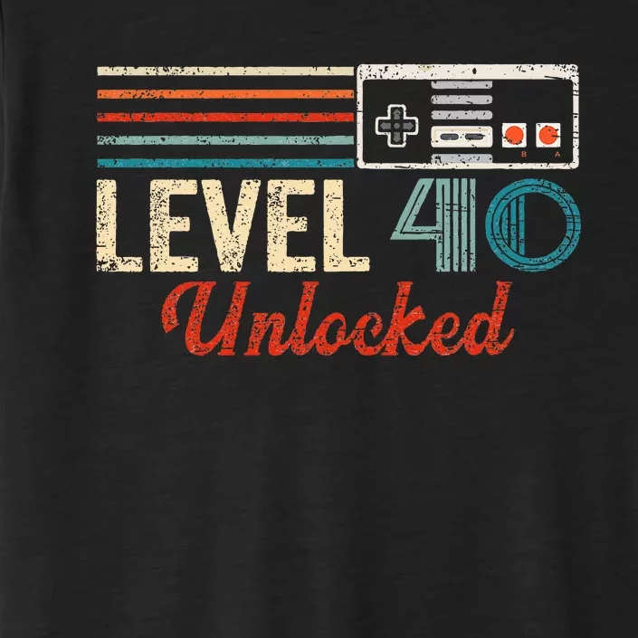 Unlocked Level 40 Birthday Boy Video Game Controller ChromaSoft Performance T-Shirt