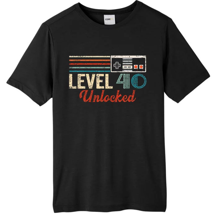 Unlocked Level 40 Birthday Boy Video Game Controller ChromaSoft Performance T-Shirt