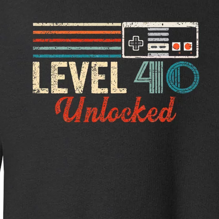 Unlocked Level 40 Birthday Boy Video Game Controller Toddler Sweatshirt