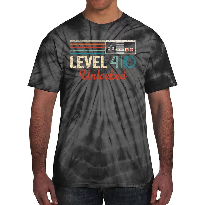 Unlocked Level 40 Birthday Boy Video Game Controller Tie-Dye T-Shirt