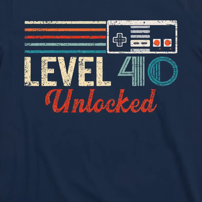 Unlocked Level 40 Birthday Boy Video Game Controller T-Shirt