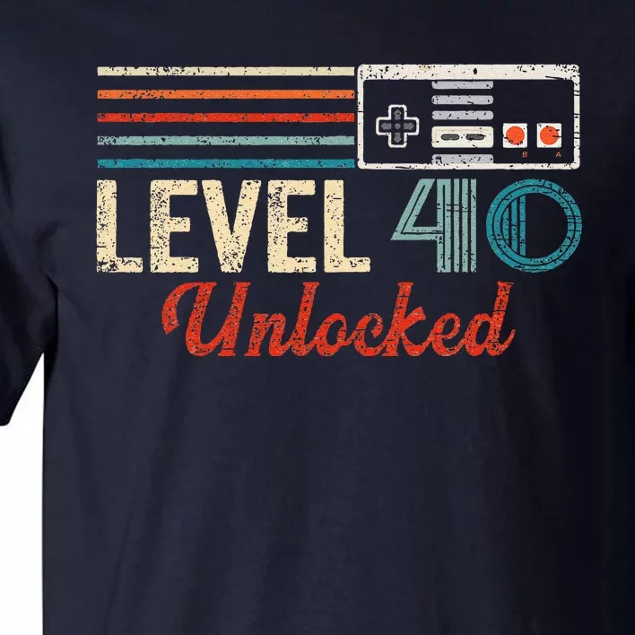 Unlocked Level 40 Birthday Boy Video Game Controller Tall T-Shirt