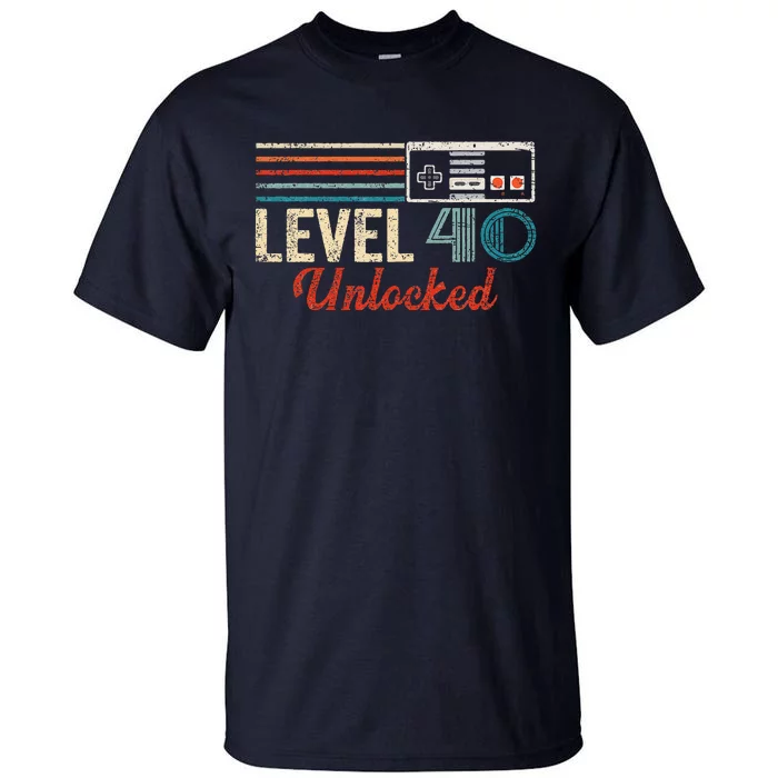 Unlocked Level 40 Birthday Boy Video Game Controller Tall T-Shirt