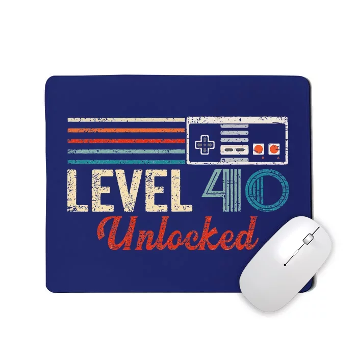 Unlocked Level 40 Birthday Boy Video Game Controller Mousepad