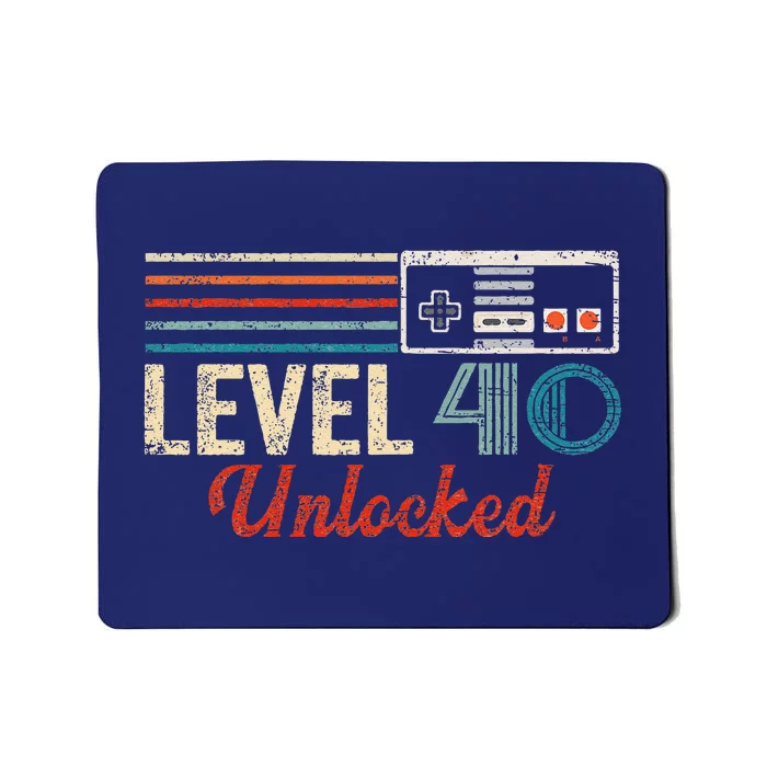 Unlocked Level 40 Birthday Boy Video Game Controller Mousepad