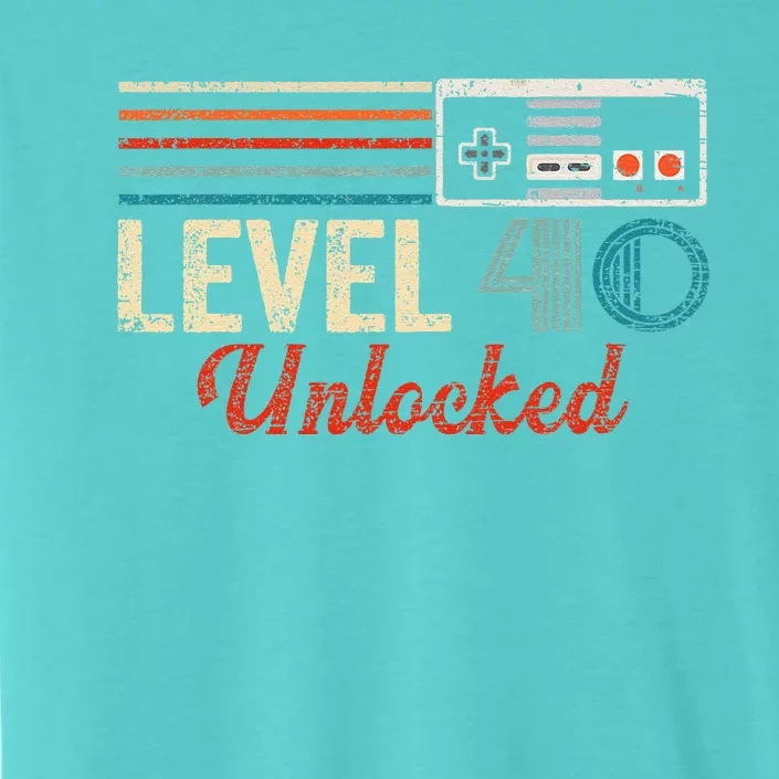 Unlocked Level 40 Birthday Boy Video Game Controller ChromaSoft Performance T-Shirt